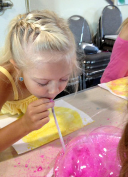 Summer art activities for kids in our child care program.